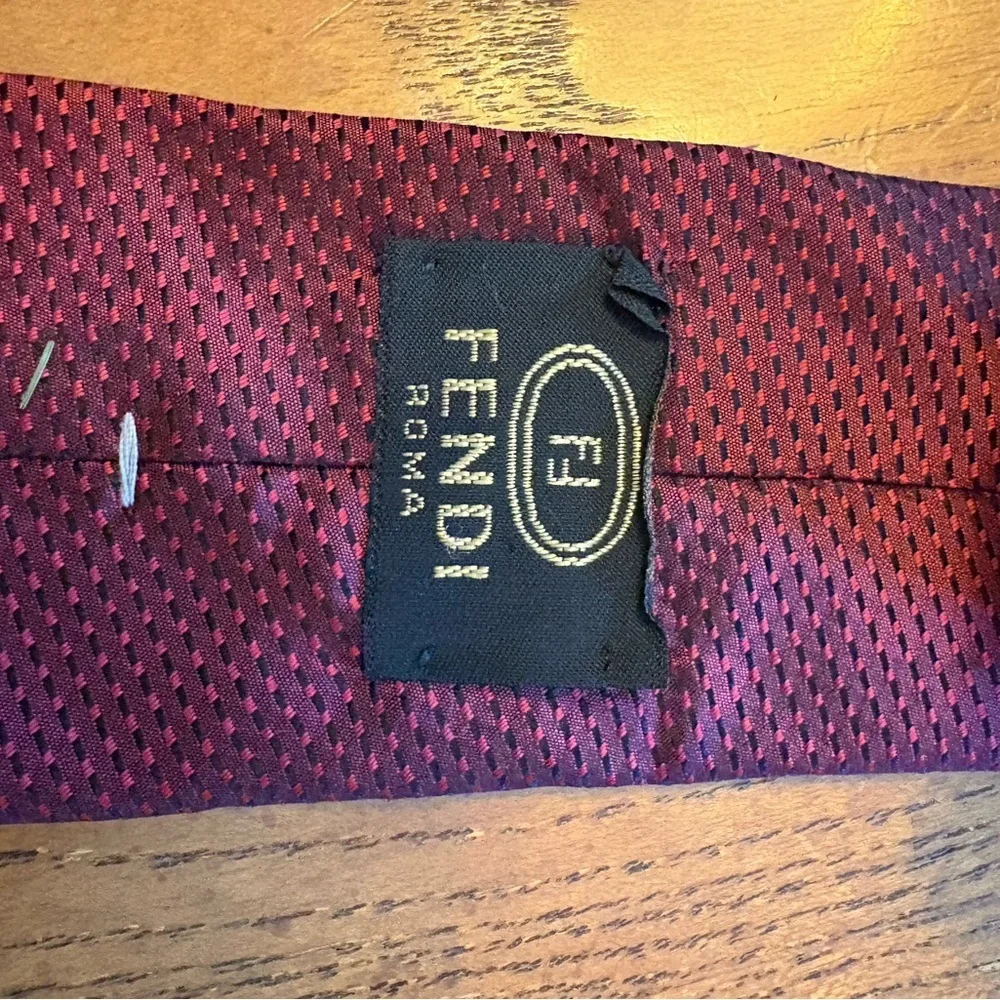 Fendi Roma Pure Silk Tie – Made in Italy – Excellent Vintage Condition